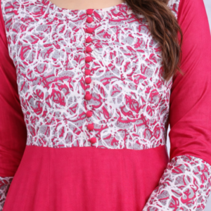 Pink Designer Anarkali Kurti for Women – Stylish Ethnic Wear
